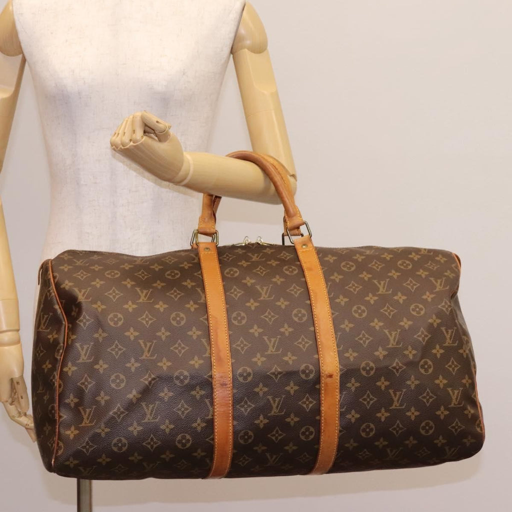 Louis Vuitton Keepall Bag Monogram Canvas Brown Canvas Travel Bag