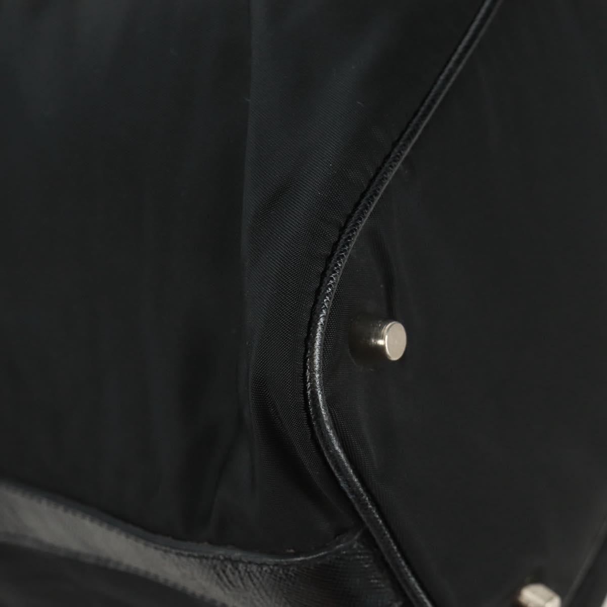 Prada Double Pocket Drawstring Shoulder Bag Tessuto Black Nylon Shoulder Bag Bag