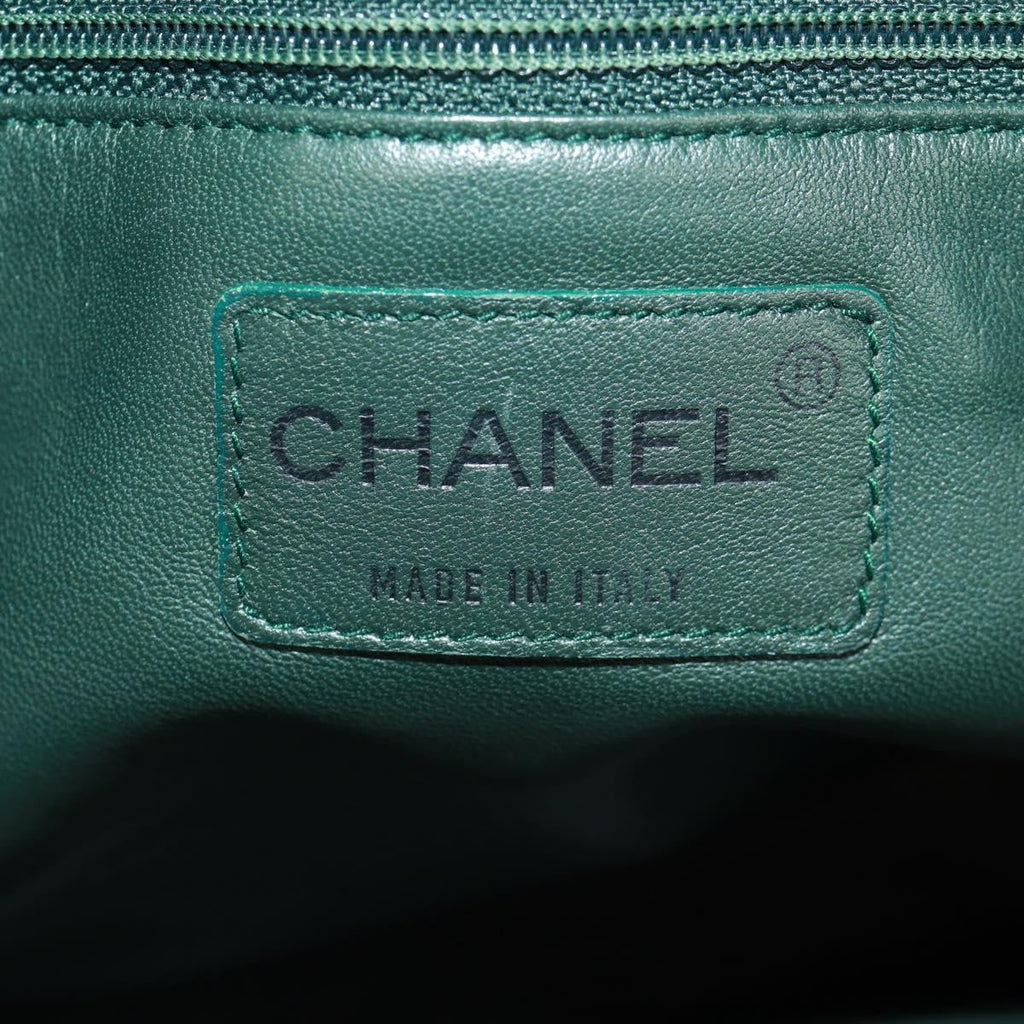 Chanel Chain Tote Lapin Fur Green Fur Tote Bag Bag