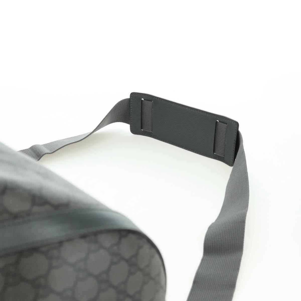 Gucci Web Trim Weekend Duffle Bag Gg Coated Canvas Gray Pvc Handbag (Pre-Owned)