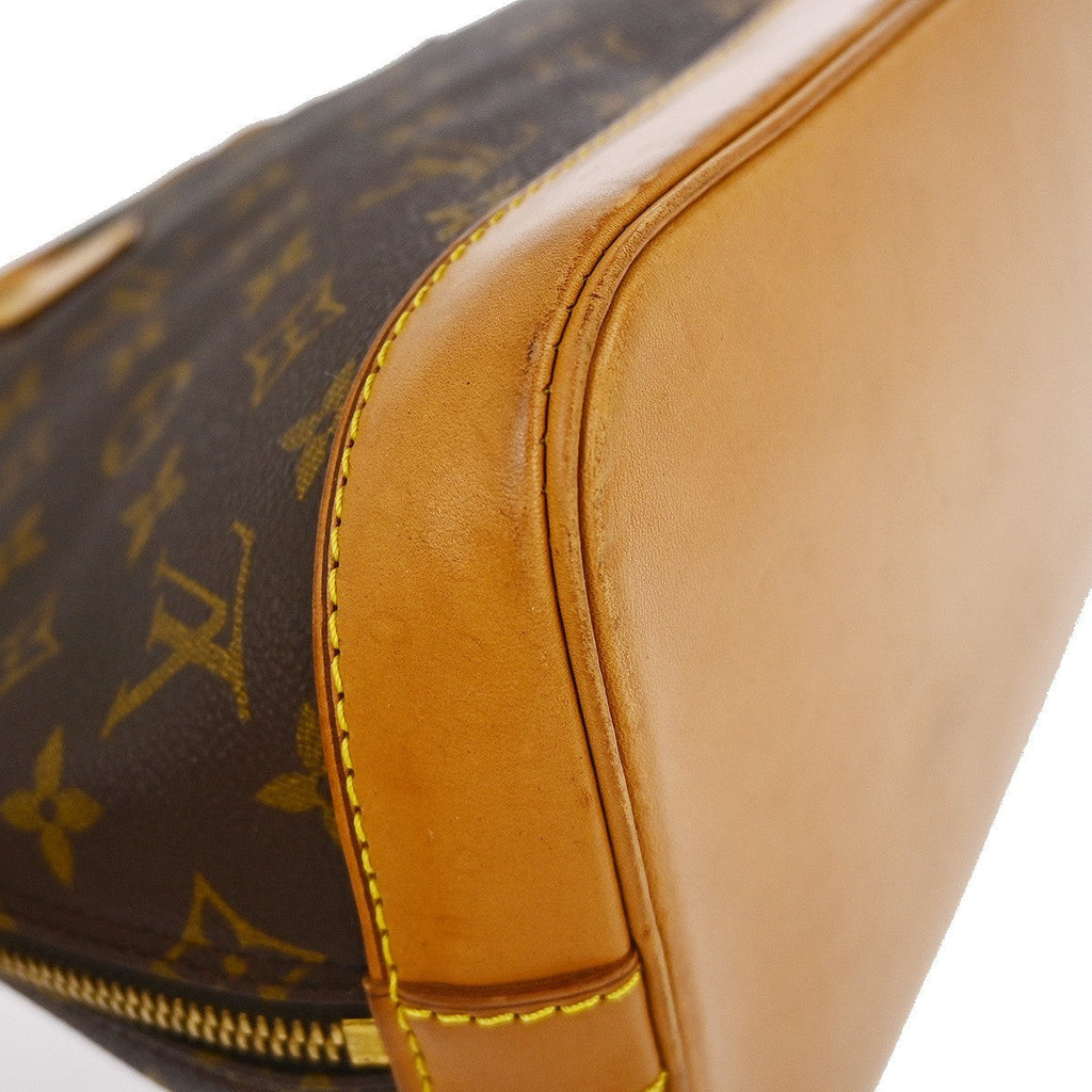 Louis Vuitton Alma Handbag Monogram Canvas Brown Canvas Handbag