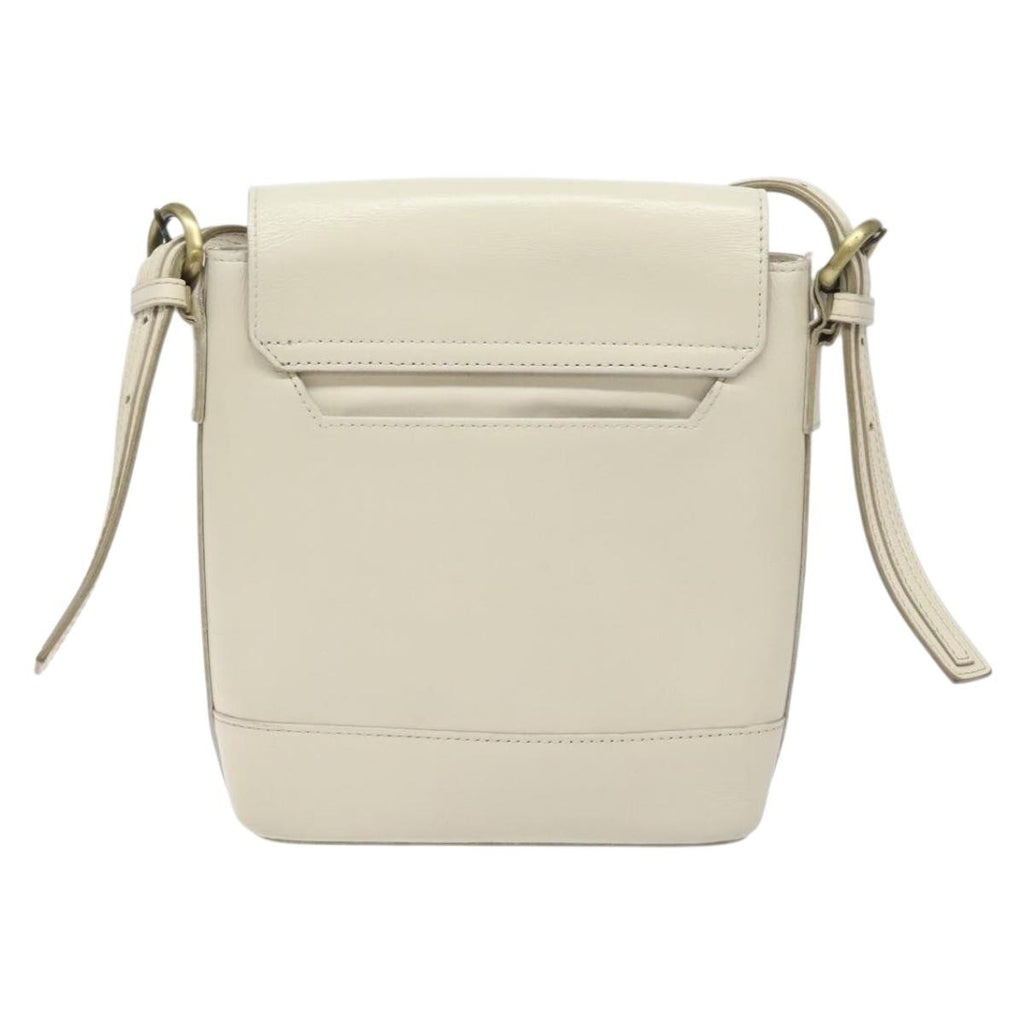 Burberry Flap Shoulder Bag Leather White Leather Shoulder Bag
