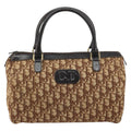 Christian Dior Vintage Cd Trotter Handbag Canvas Brown Canvas Handbag (Pre-Owned)