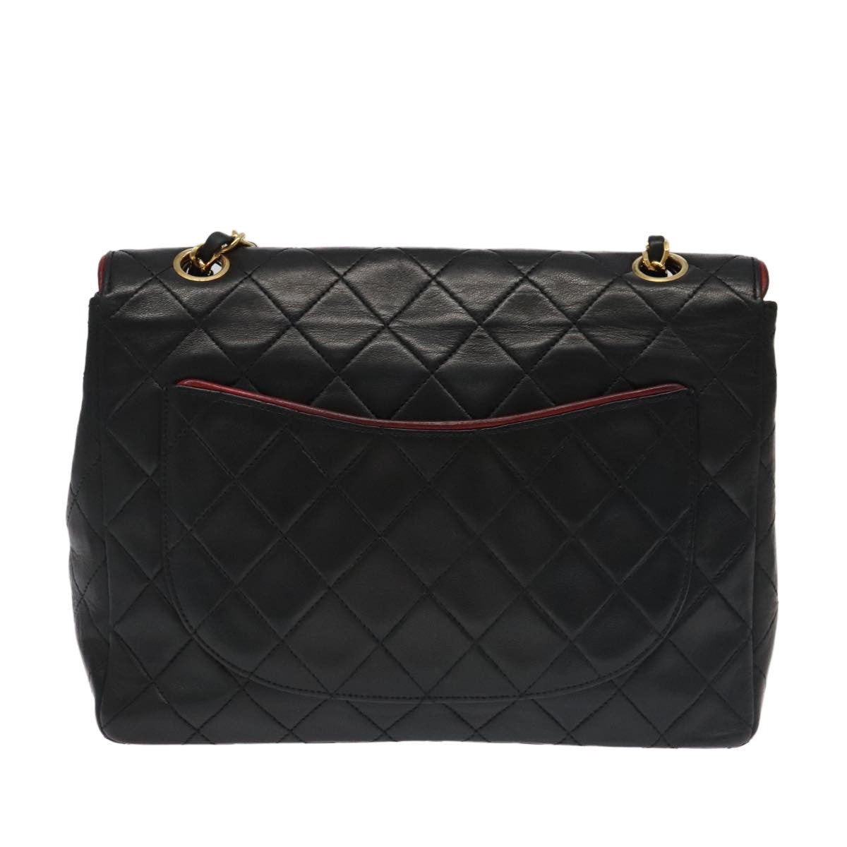 Chanel Flap Shoulder Bag Leather Black Leather Handbag