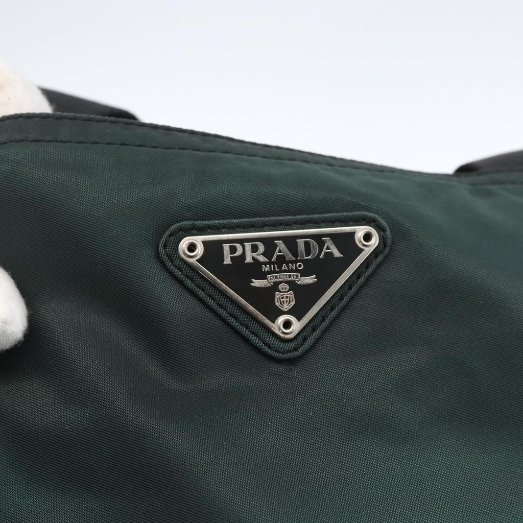 Prada Vintage Zip Tote Tessuto Green Nylon Tote Bag Bag