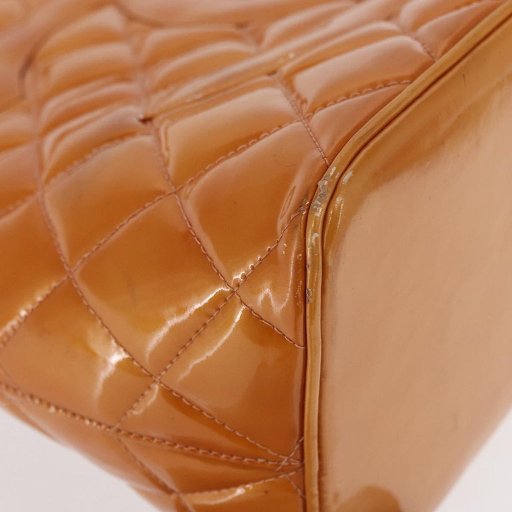 Chanel Medallion Tote Quilted Patent Beige Patent_Leather Tote Bag Bag