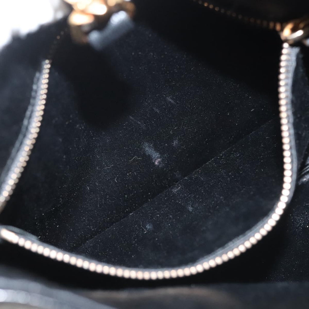 Prada Bow Shoulder Bag Vernice Saffiano Leather Black Leather Bag