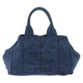Prada Canapa Convertible Tote Denim Blue Denim_Jeans Bag