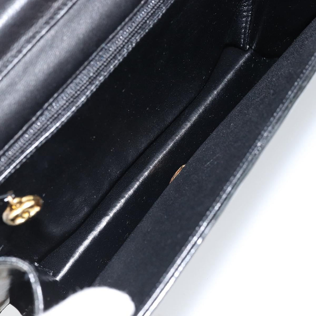Chanel Wallet On Chain Quilted Patent Black Patent_Leather Shoulder Bag Bag