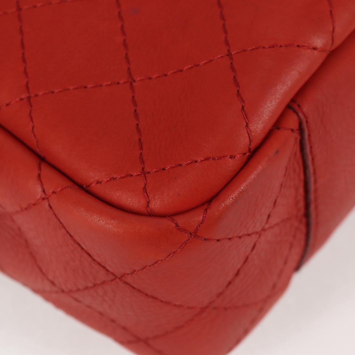 Chanel Shopping Tote Quilted Caviar Orange Leather Shoulder Bag Bag