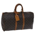 Louis Vuitton Keepall Bag Monogram Canvas Brown Canvas Travel Bag