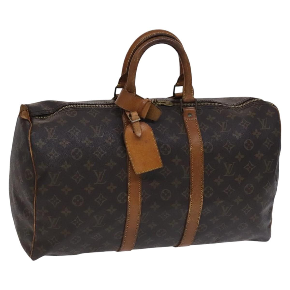 Louis Vuitton Keepall Bag Monogram Canvas Brown Canvas Travel Bag