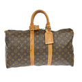 Louis Vuitton Keepall Bag Monogram Canvas Brown Canvas Travel Bag