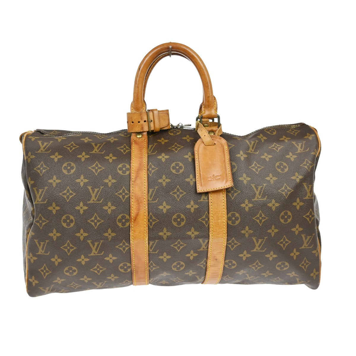 Louis Vuitton Keepall Bag Monogram Canvas Brown Canvas Travel Bag
