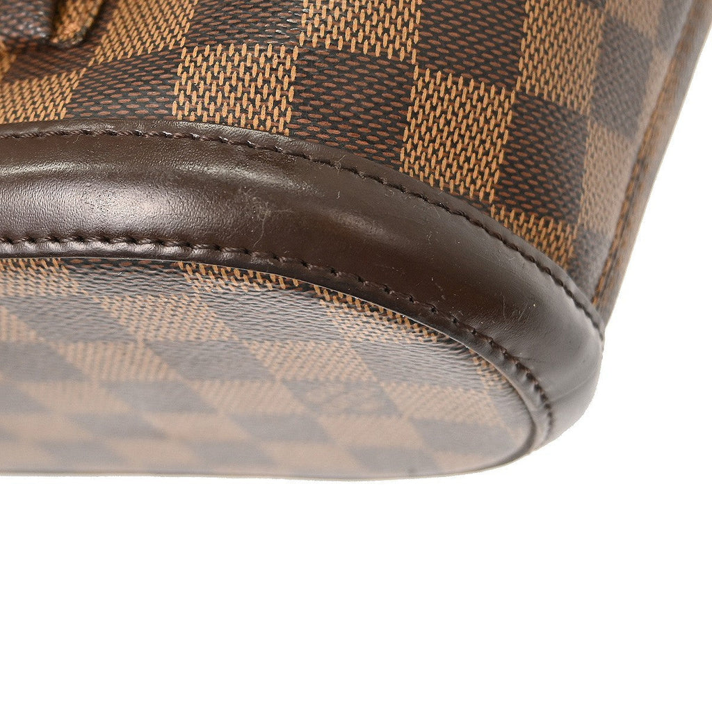 Louis Vuitton Manosque Handbag Damier Brown Canvas Tote Bag