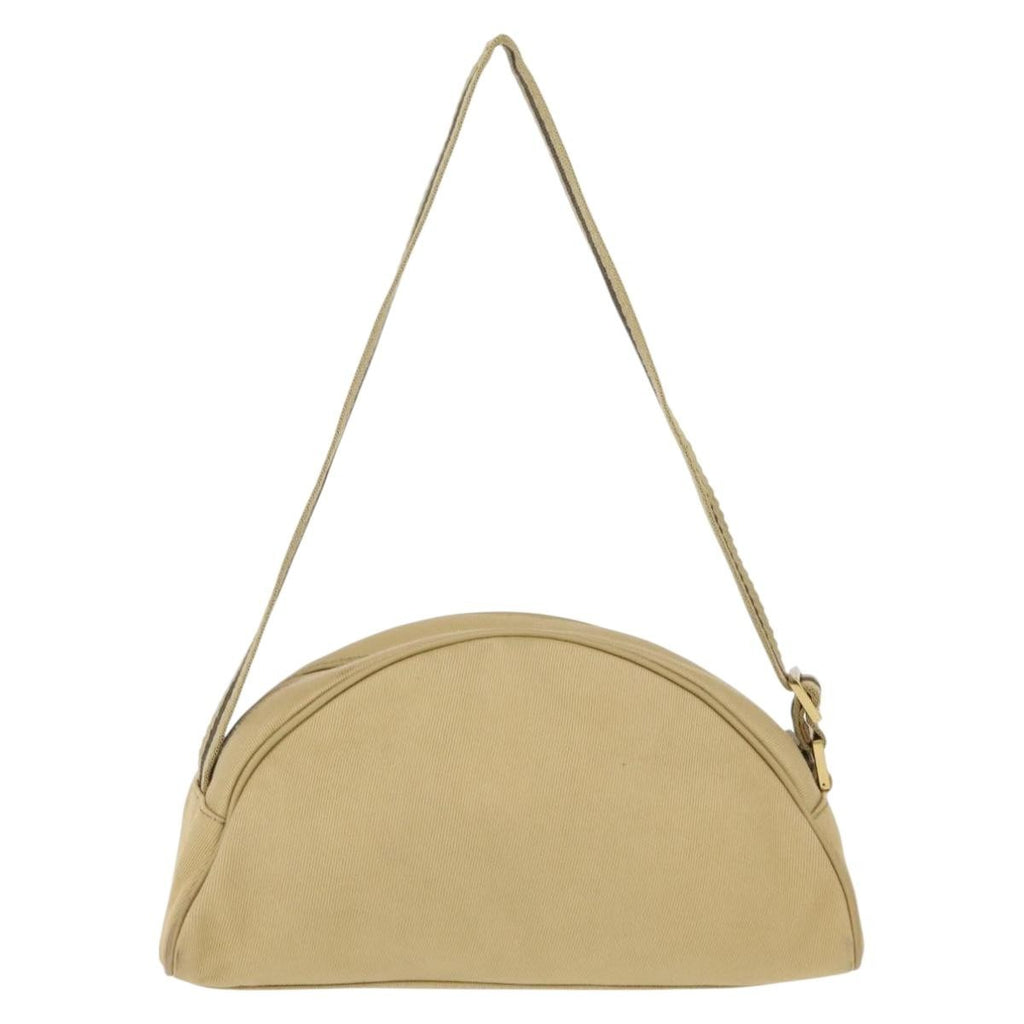 Gucci Vintage Shoulder Bag Canvas Beige Canvas Shoulder Bag Bag (Pre-Owned)