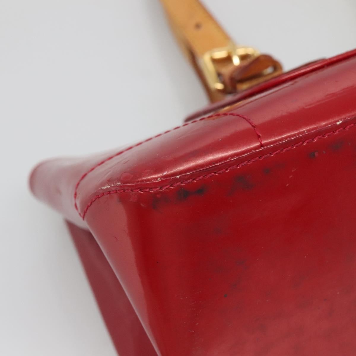 Louis Vuitton Rosewood Avenue Handbag Monogram Vernis Red Patent_Leather Handbag
