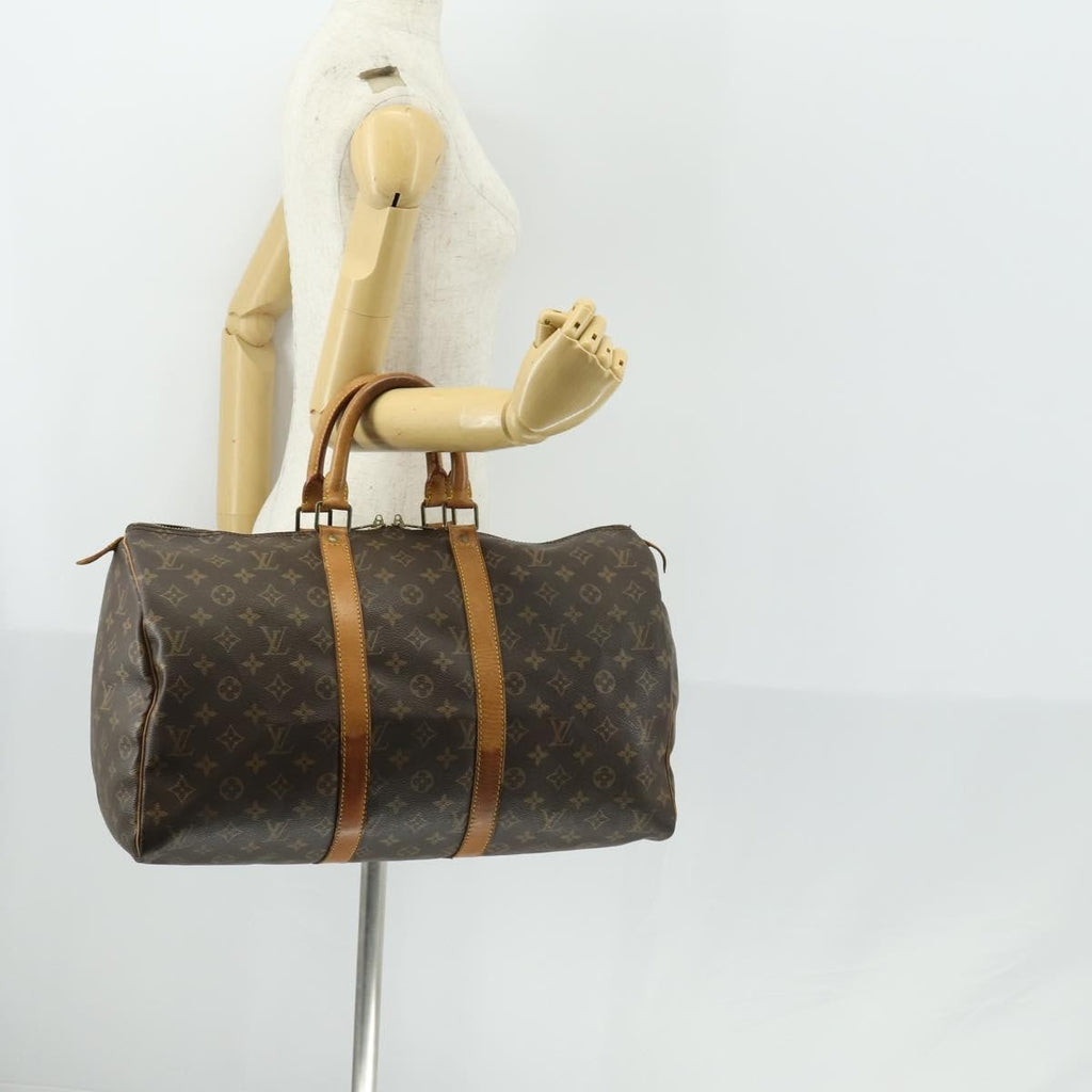 Louis Vuitton Keepall Bag Monogram Canvas Brown Canvas Travel Bag