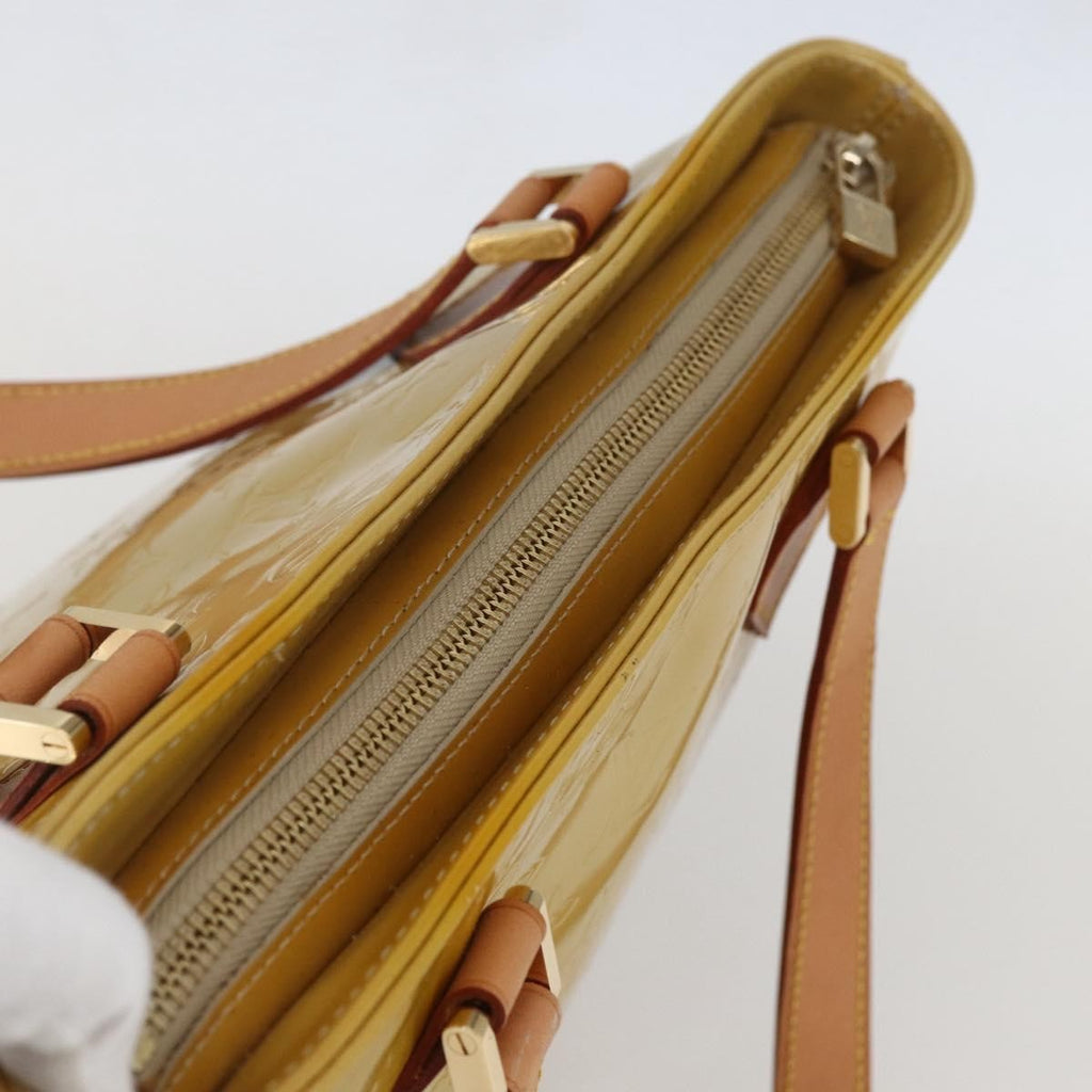 Louis Vuitton Houston Handbag Monogram Vernis Beige Patent_Leather Handbag