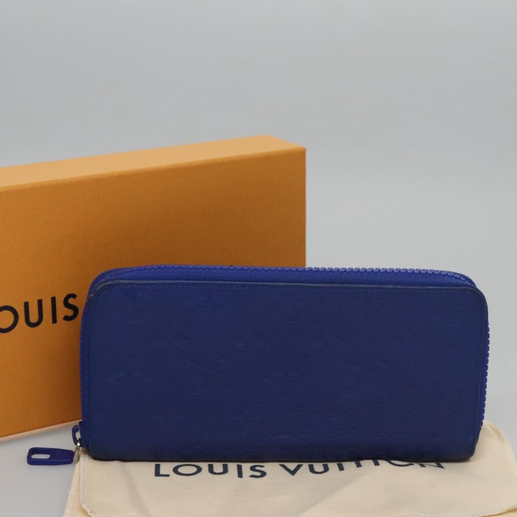 Louis Vuitton Portefeuille Zippy Monogramme Empreinte Monogramme Empreinte Blue Leather Wallets Accessory