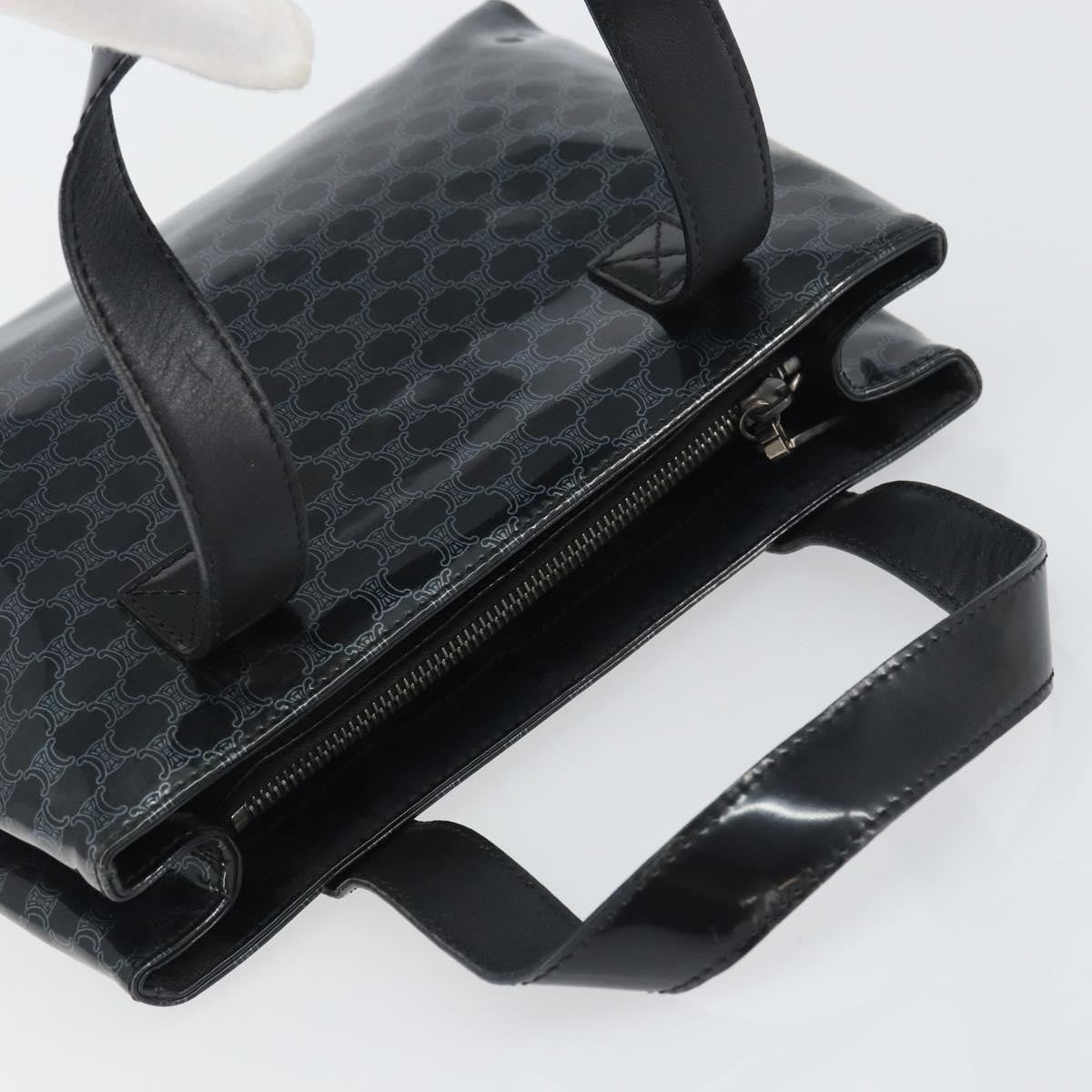 Celine Vintage Macadam Shopper Tote Venyl Black Plastic Tote Bag Bag