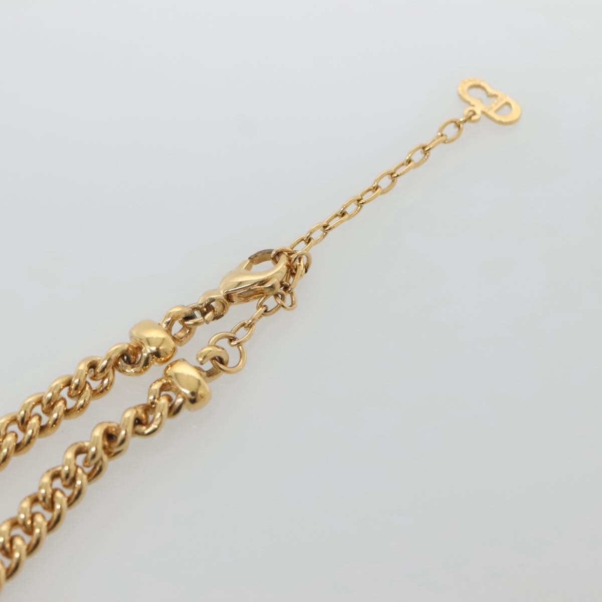 Christian Dior Cd Pendant Necklace Gold-Plated Gold Metal Jewelry (Pre-Owned)
