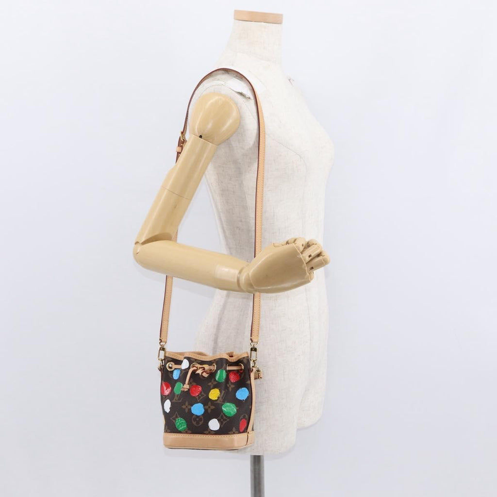 Louis Vuitton Noe Handbag Yayoi Kusama Painted Dots Monogram Canvas Brown Canvas Handbag