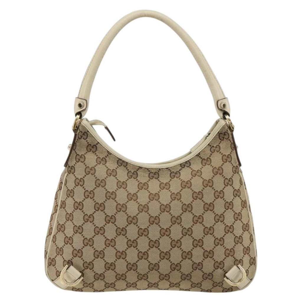 Gucci Abbey Shoulder Bag Gg Canvas Beige Canvas Shoulder Bag Bag (Pre-Owned)