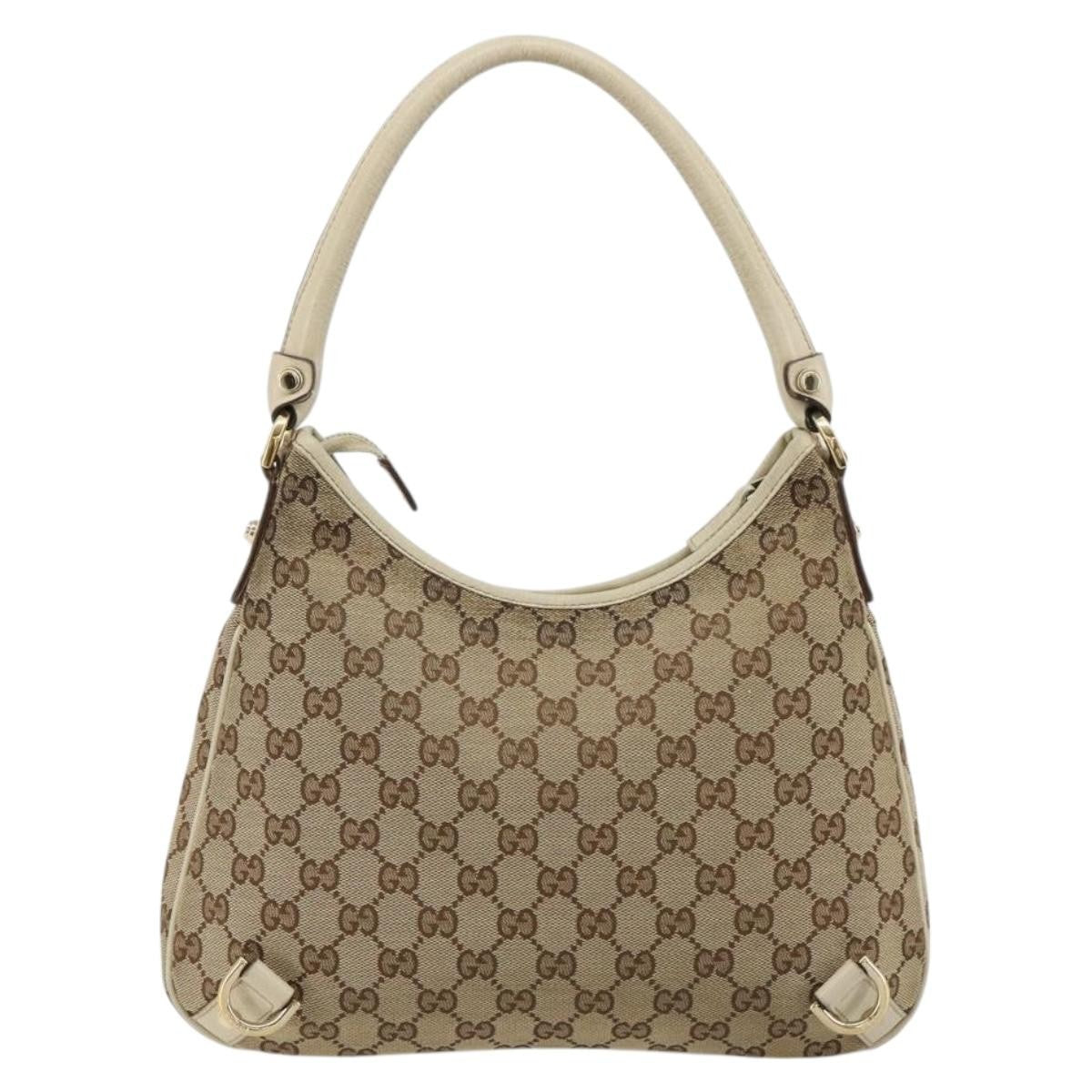 Gucci Abbey Shoulder Bag Gg Canvas Beige Canvas Shoulder Bag Bag (Pre-Owned)