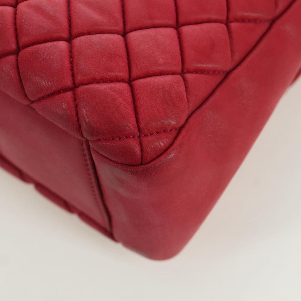 Chanel New Bubble Tote Quilted Calfskin Red Leather Tote Bag Bag