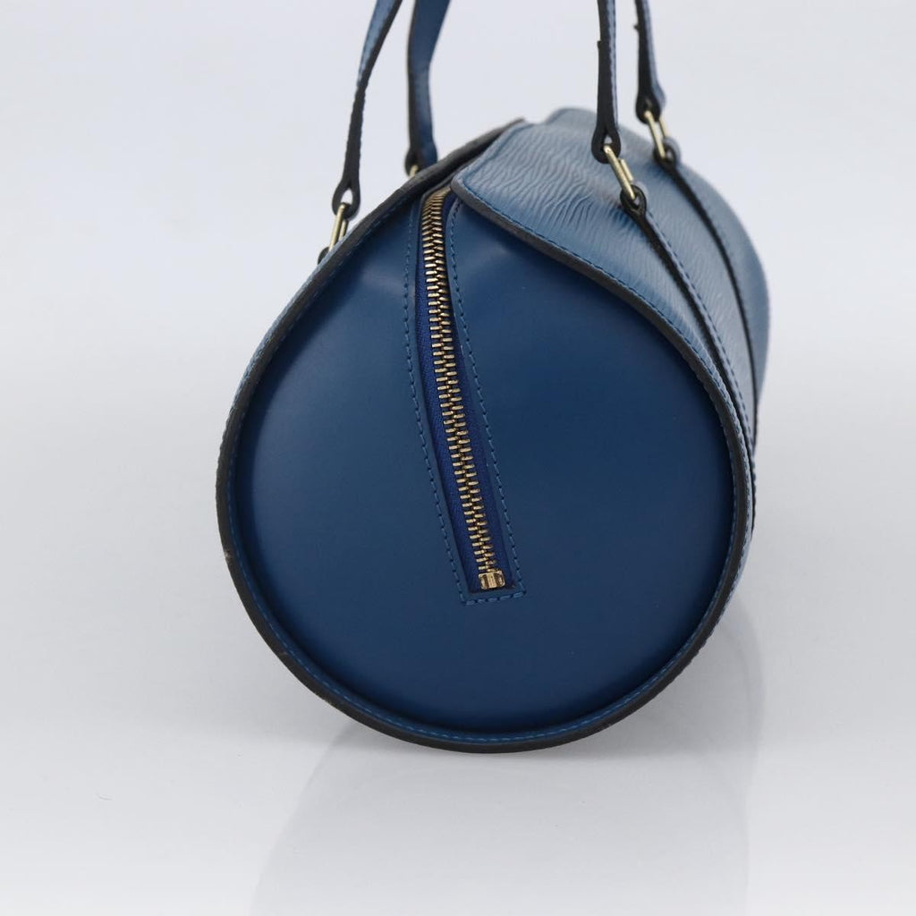 Louis Vuitton Soufflot Handbag Epi Leather Blue Leather Handbag