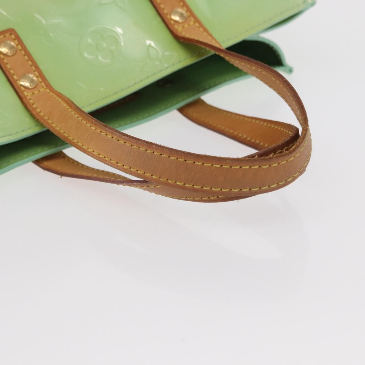 Louis Vuitton Reade Handbag Monogram Vernis Green Patent_Leather Tote Bag