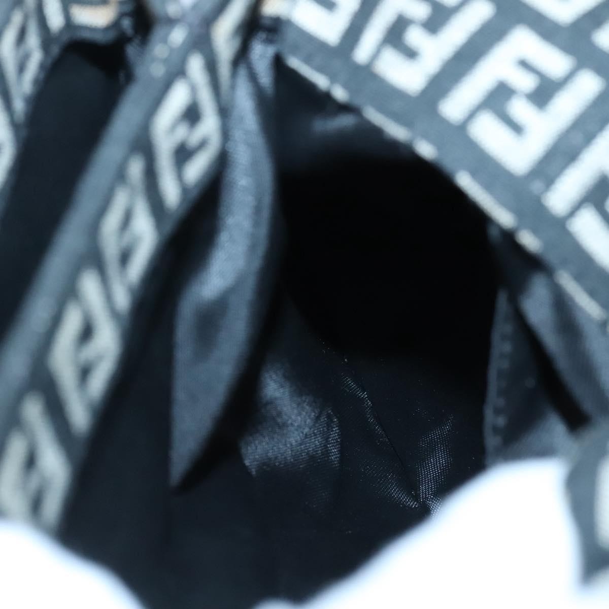 Fendi Buckle Flap Shoulder Bag Zucchino Canvas Black Canvas Shoulder Bag Bag