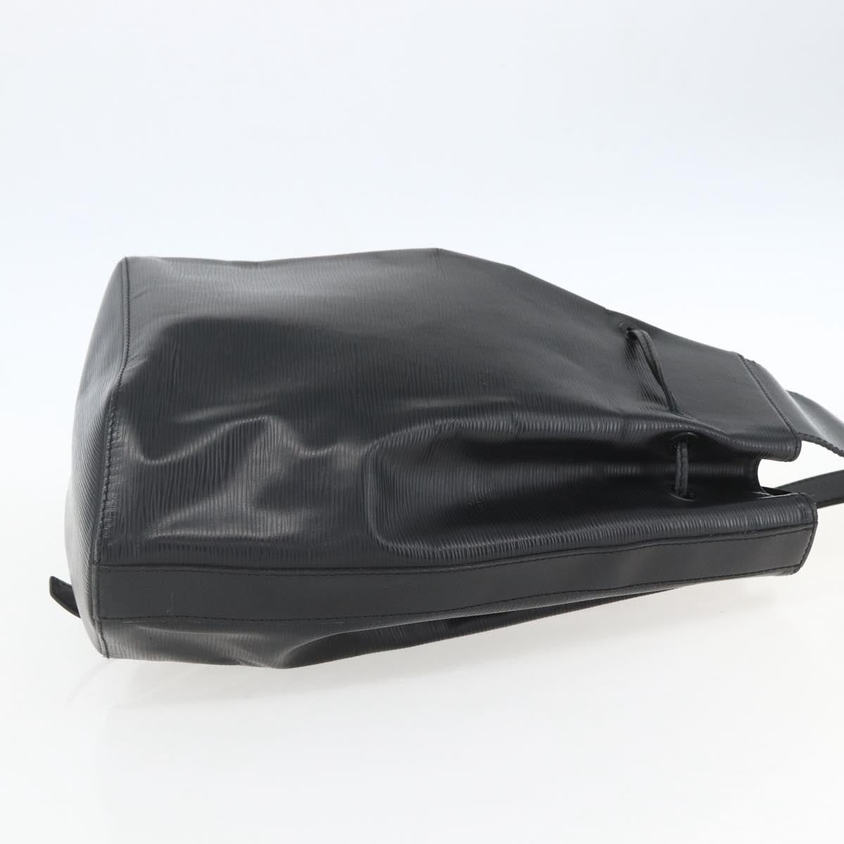 Louis Vuitton Sac A Dos Drawstring Backpack Epi Leather Black Leather Backpack Bag