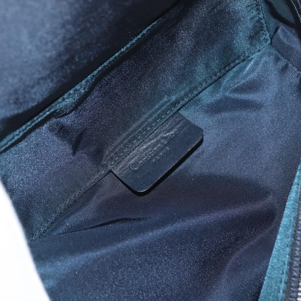 Christian Dior Saddle Zip Pouch Diorissimo Canvas Blue Canvas Clutche & Pouche Bag (Pre-Owned)