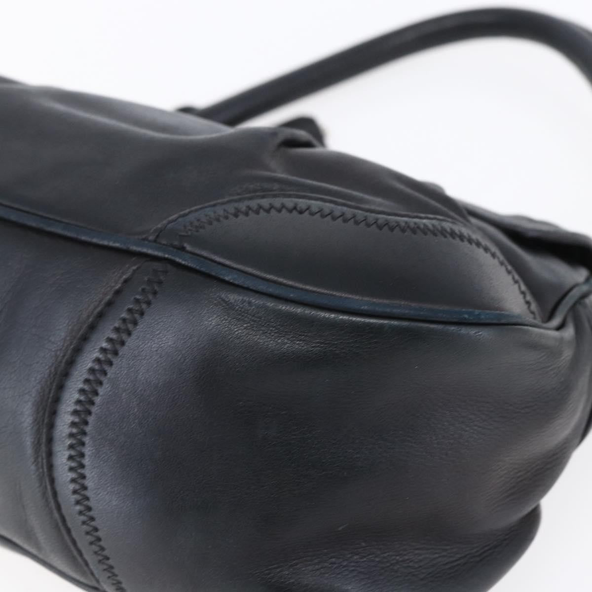 Prada Pushlock Shoulder Bag Leather Black Leather Shoulder Bag Bag
