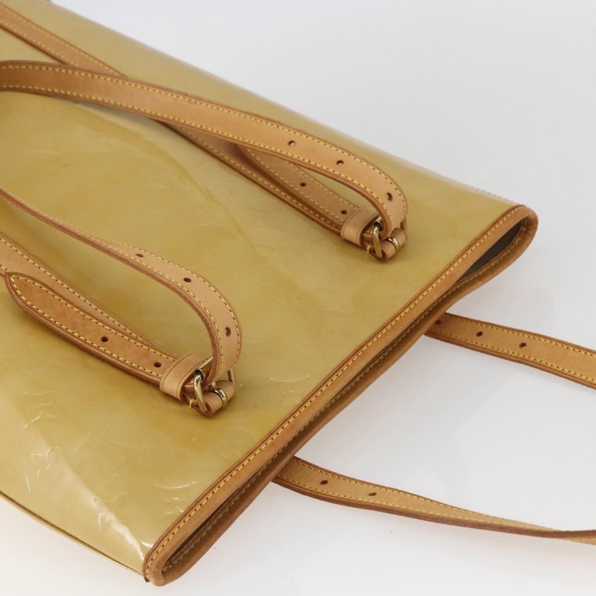 Louis Vuitton Bucket Bag Monogram Vernis Beige Patent_Leather Shoulder Bag