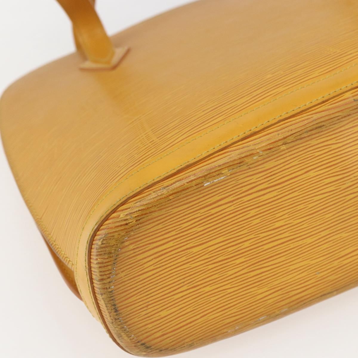 Louis Vuitton Lussac Handbag Epi Leather Yellow Leather Shoulder Bag
