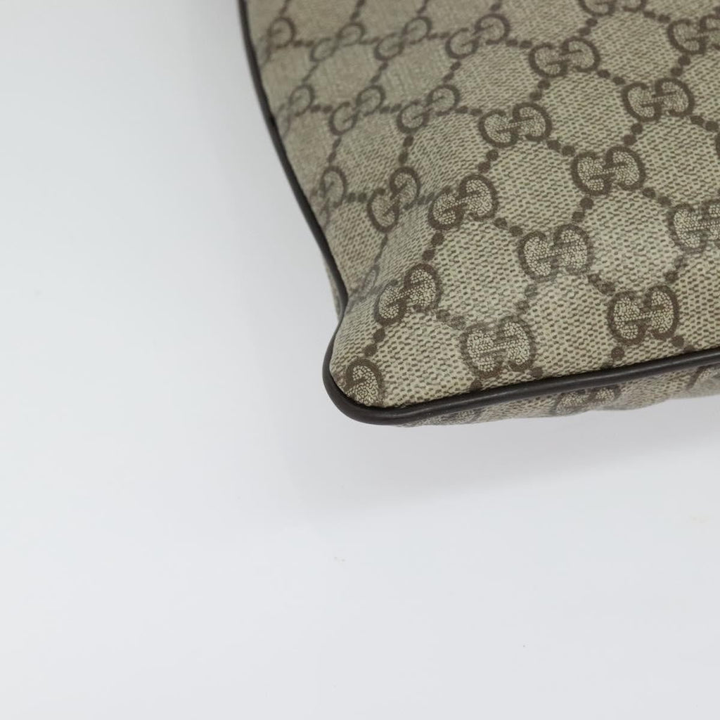 Gucci Zip Top Messenger Bag Gg Coated Canvas Beige Canvas Shoulder Bag Bag (Pre-Owned)