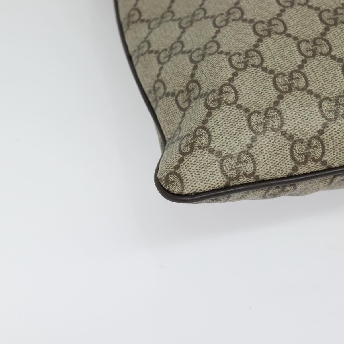 Gucci Zip Top Messenger Bag Gg Coated Canvas Beige Canvas Shoulder Bag Bag (Pre-Owned)