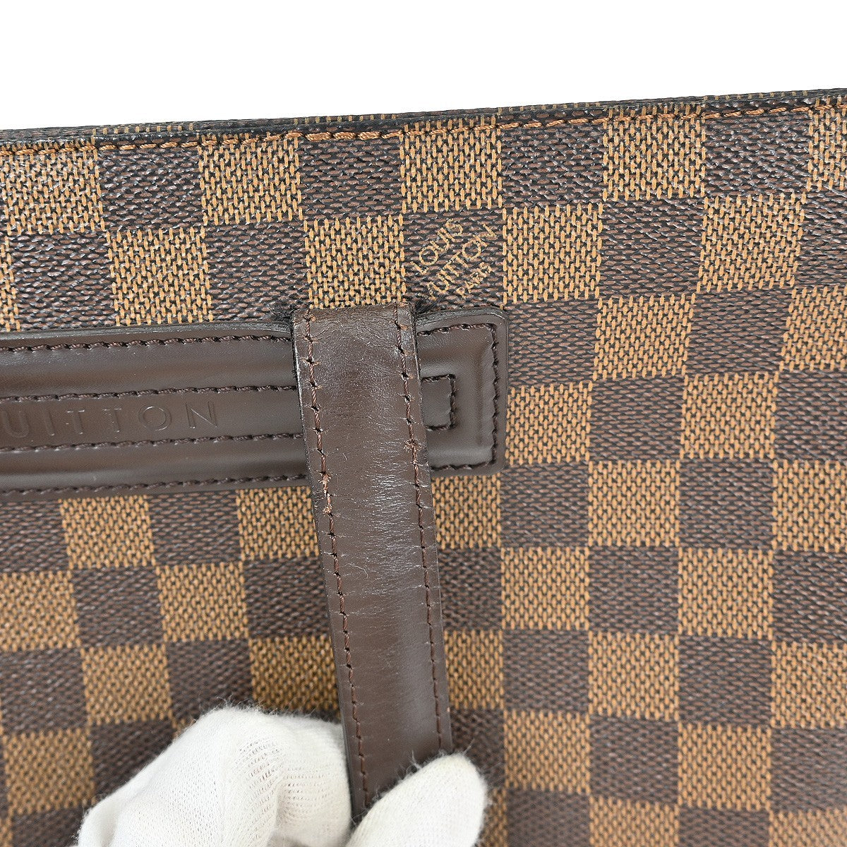 Louis Vuitton Parioli Handbag Damier Brown Canvas Tote Bag