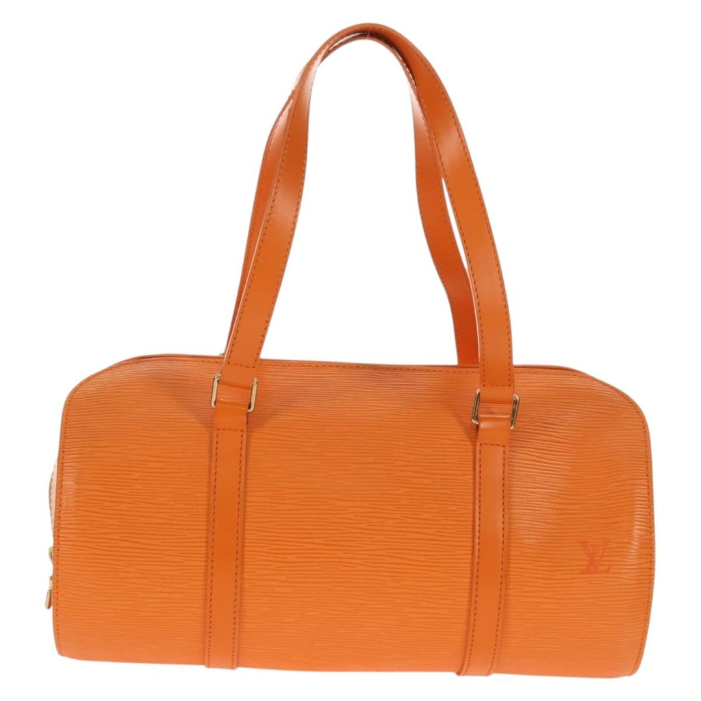 Louis Vuitton Soufflot Handbag Epi Leather Orange Leather Handbag