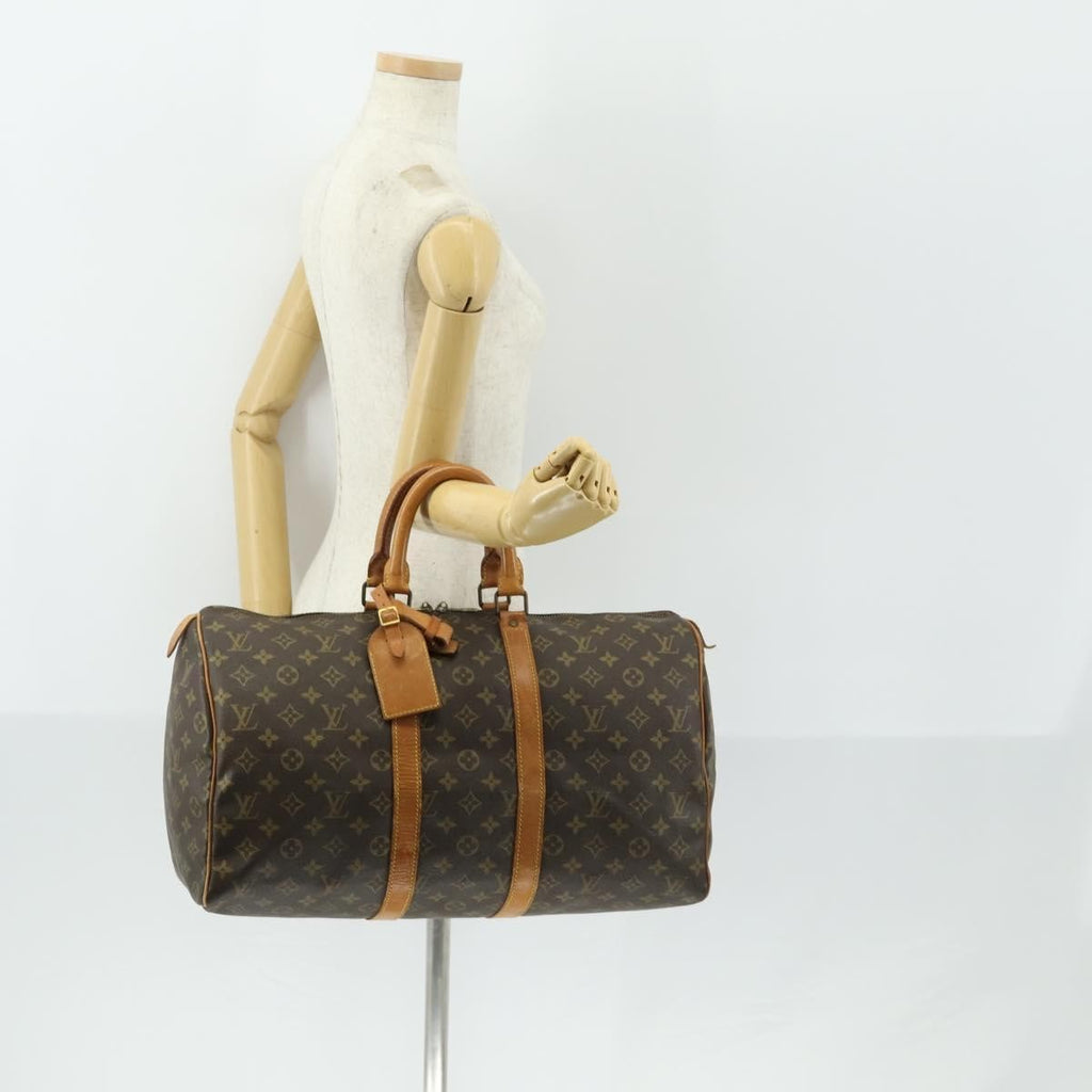 Louis Vuitton Keepall Bag Monogram Canvas Brown Canvas Travel Bag