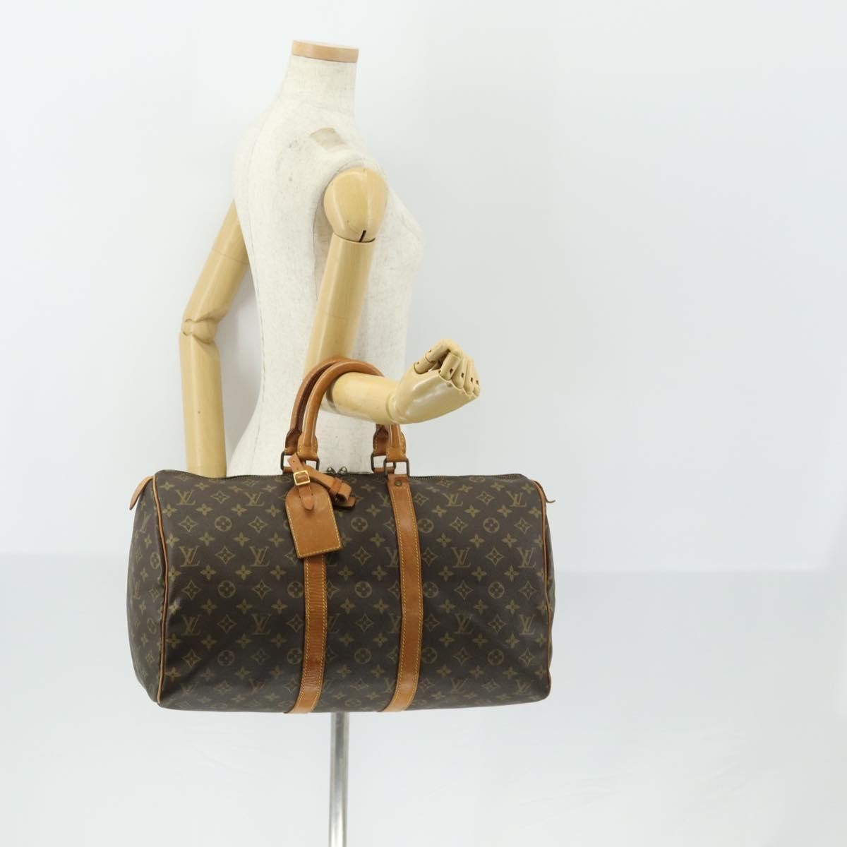 Louis Vuitton Keepall Bag Monogram Canvas Brown Canvas Travel Bag