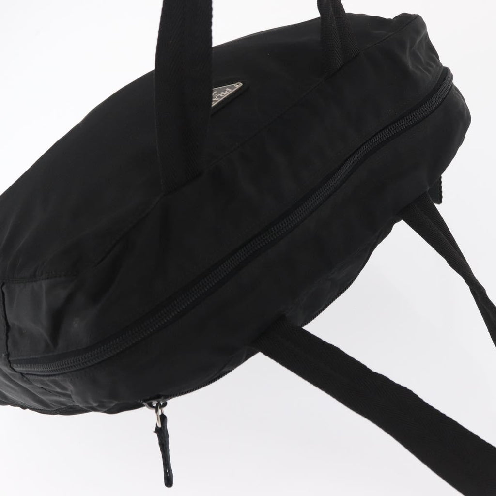 Prada Vintage Zip Handbag Tessuto Black Nylon Handbag