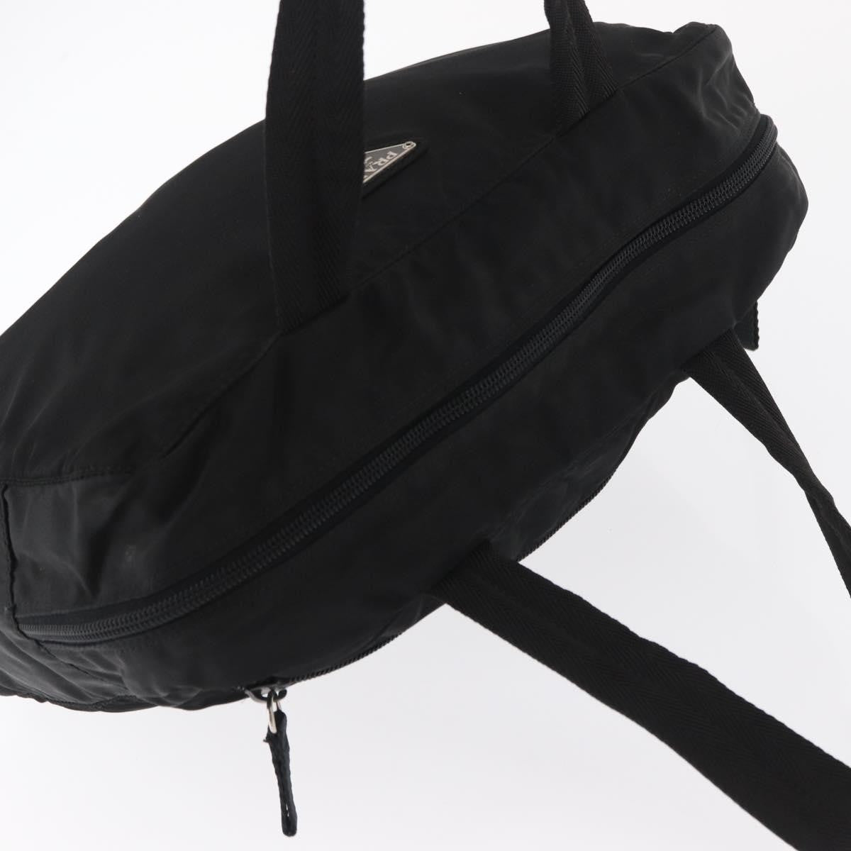 Prada Vintage Zip Handbag Tessuto Black Nylon Handbag