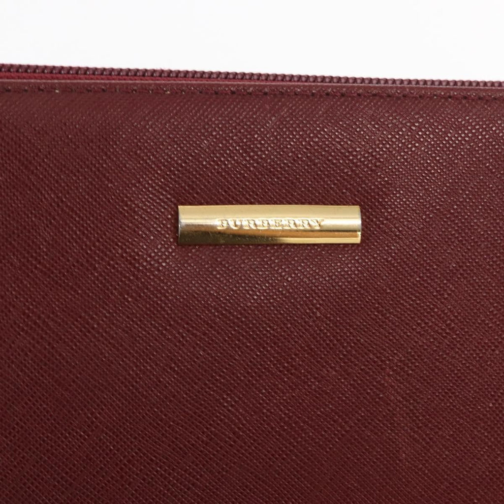 Burberry Vintage Shoulder Bag Leather Burgundy Leather Shoulder Bag