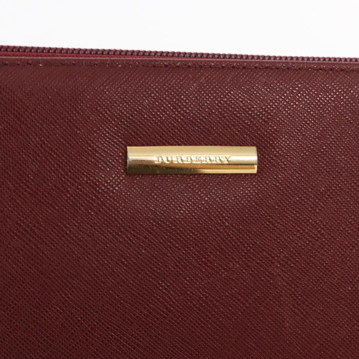 Burberry Vintage Shoulder Bag Leather Burgundy Leather Shoulder Bag