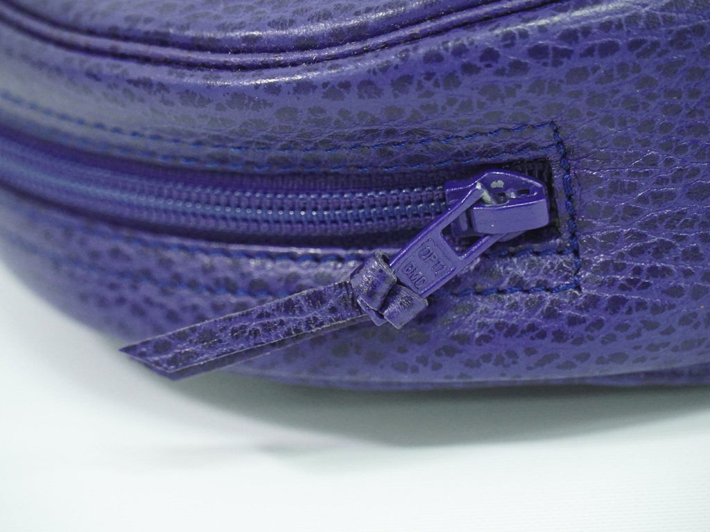 Christian Dior Vintage Zip Pochette Leather Blue Leather Clutche & Pouche Bag (Pre-Owned)