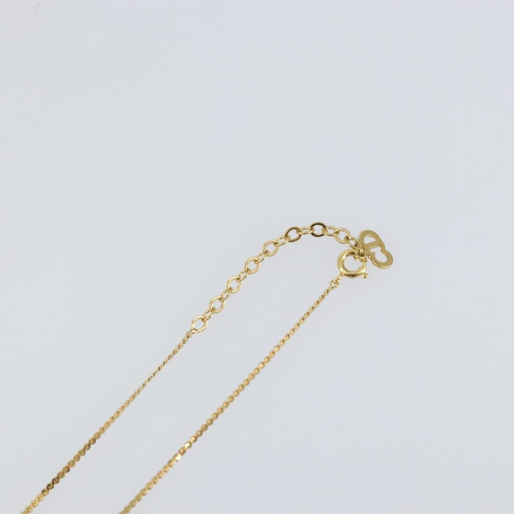 Christian Dior Cd Round Pendant Necklace Metal Gold Metal Necklace Jewelry (Pre-Owned)